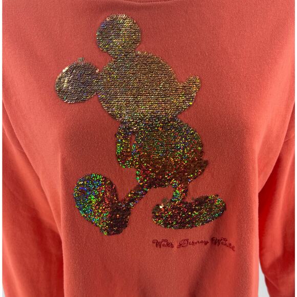 Walt Disney World Mickey Mouse Lightweight Sweatshirt Top Size Medium Womens - Picture 2 of 6